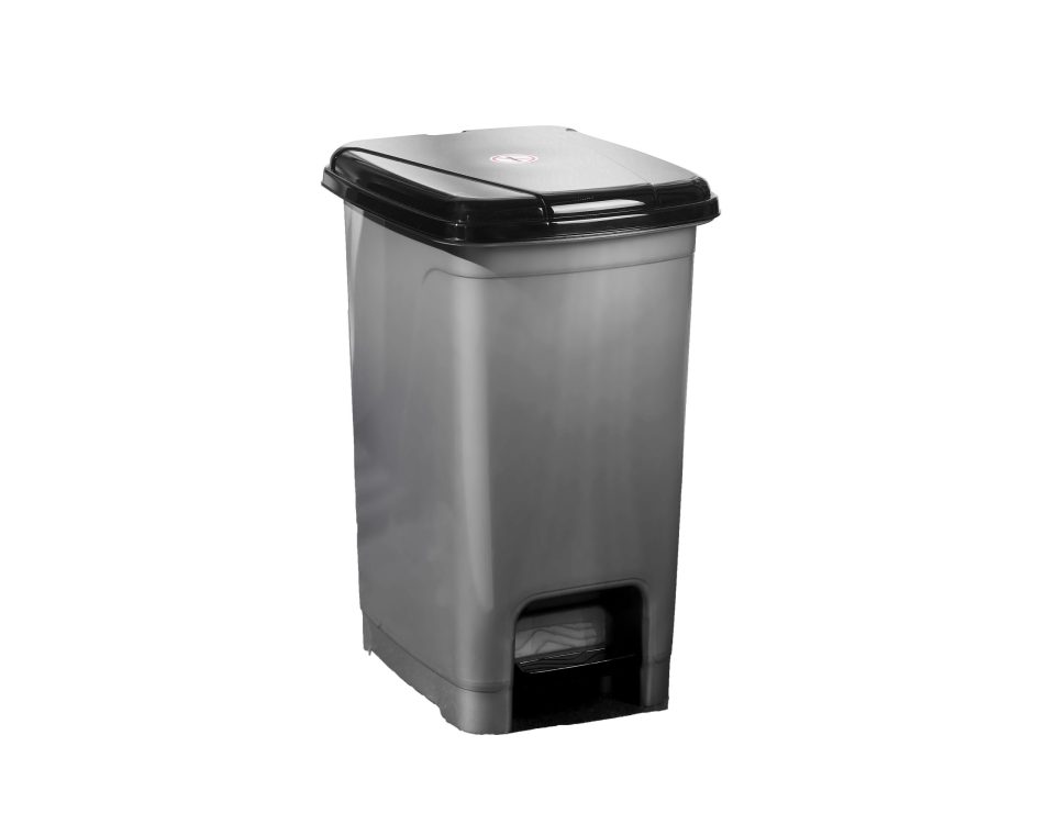 PAPELERA C/PEDAL 25 LTS GRIS