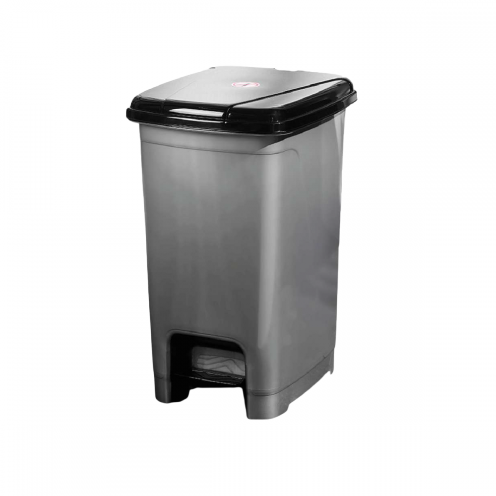 PAPELERA C/PEDAL 15 LTS GRIS