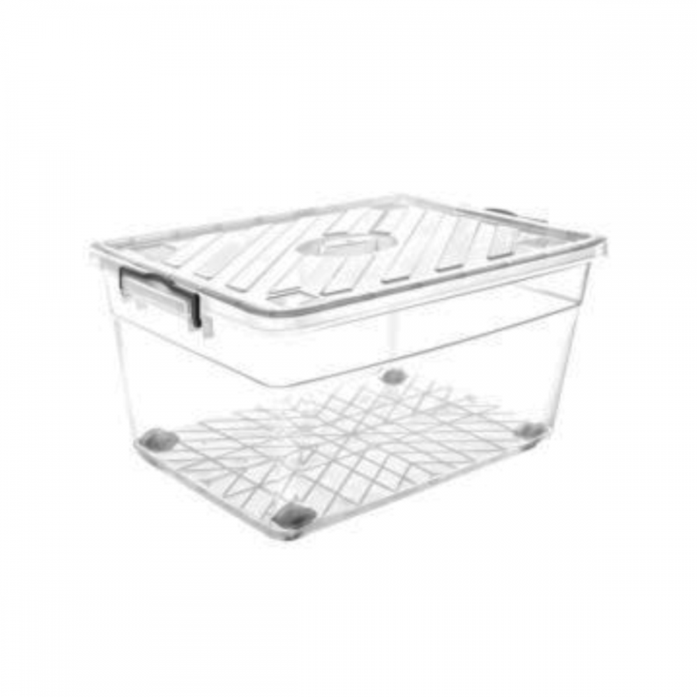 CAJA C/TAPA Y RUEDAS 40 LTS 58x39x25 cm