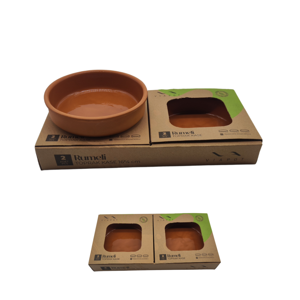 CAZUELA CERAMICA X2 C/CAJA 16X4CM