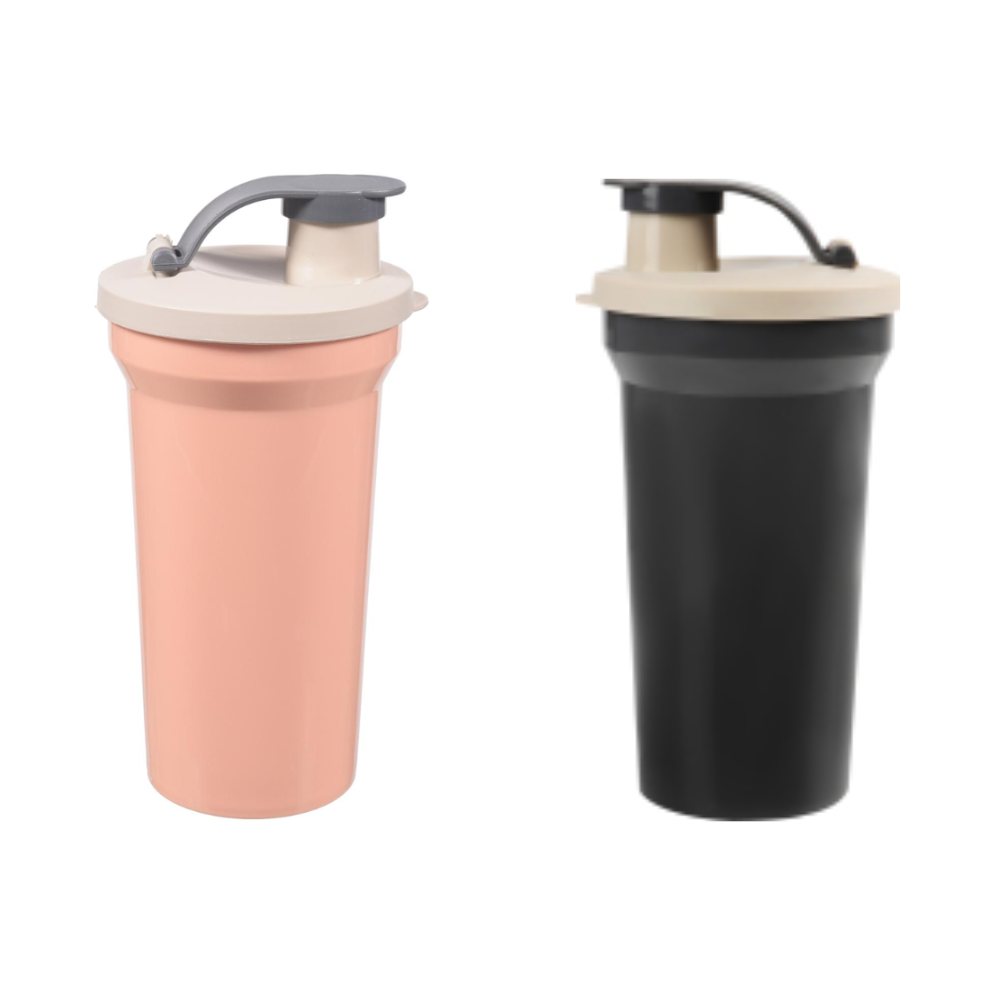 VASO PLASTICO CON TAPA