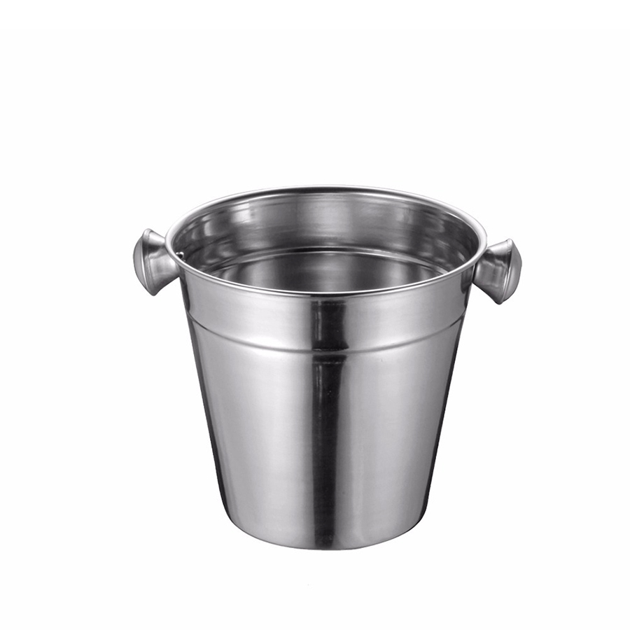 BALDE DE HIELO C�NICO ACERO INOXIDABLE BOTONES 12 CMS.