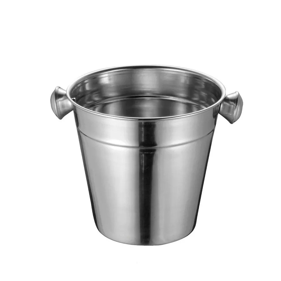 BALDE DE HIELO C�NICO ACERO INOXIDABLE BOTONES 14 CMS.