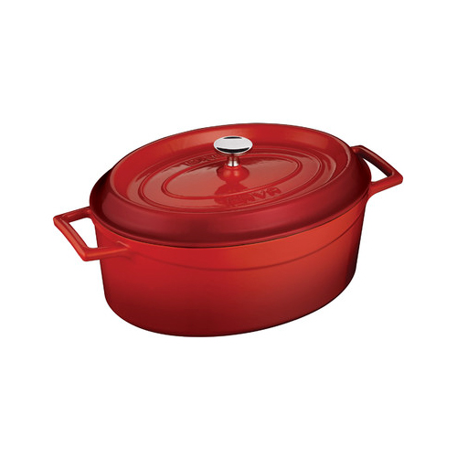 CACEROLA OVAL HIERRO ROJA  - 29 CMS.