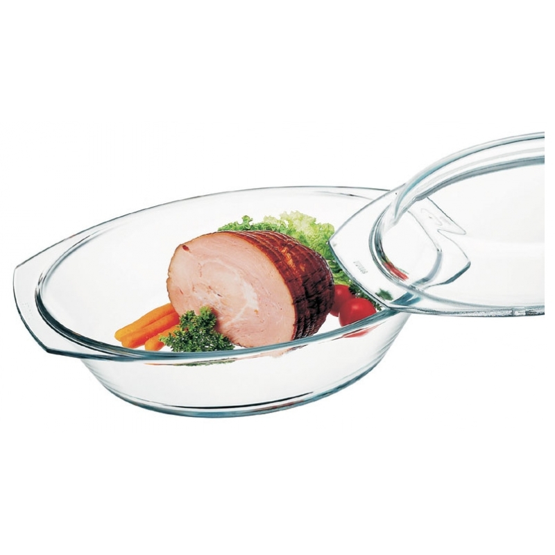 CACEROLA OVAL CON TAPA  - 32 x 20 x 7.6 CMS.