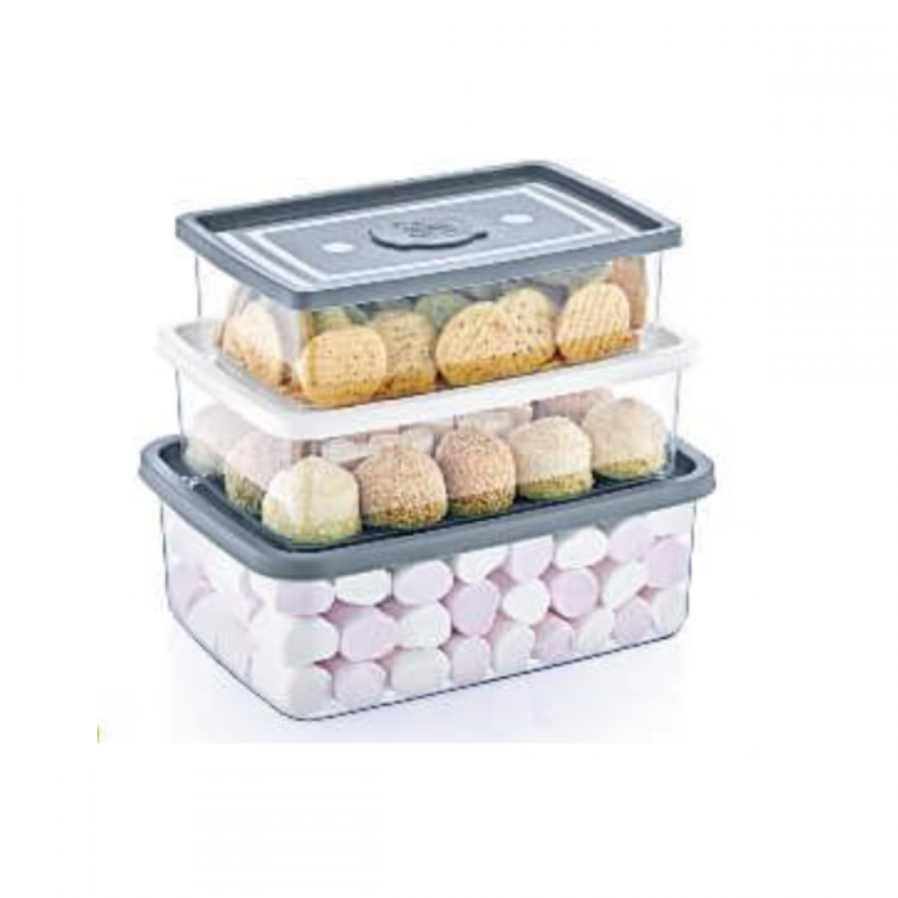 SET VIANDAS RECTANGULARES 0.75 � 1 � 1.5 LT.