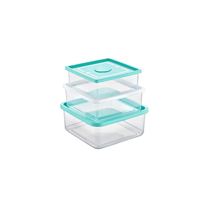 SET VIANDAS CUADRADAS 0.75 � 1 � 1.5 LT.