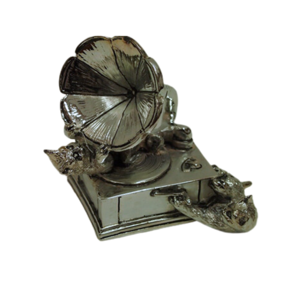 FONOGRAFO CON GATITOS PLATINA 12 CMS.