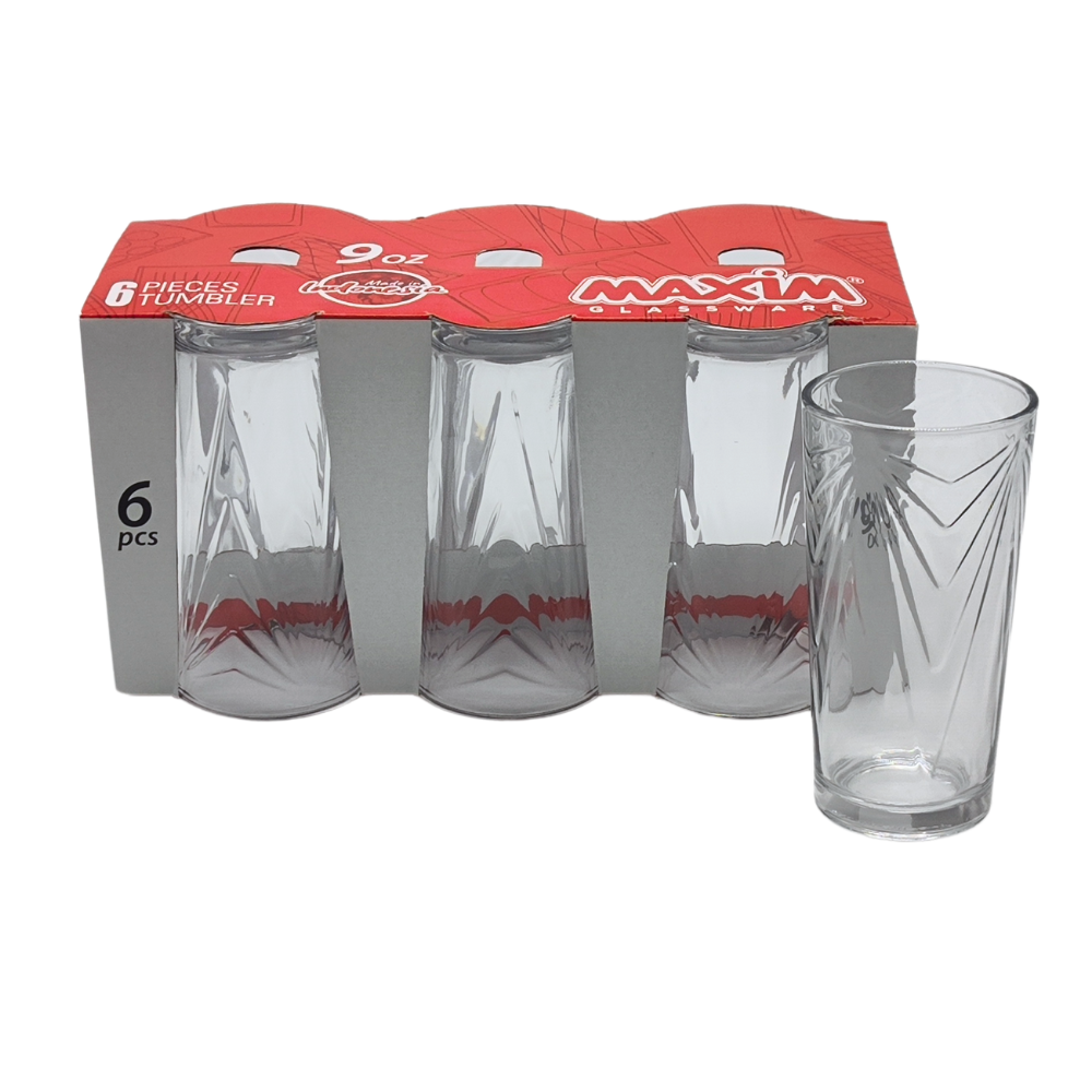 SET VASOS X 6 VINTAGE TRANSPARENTE 200 ML