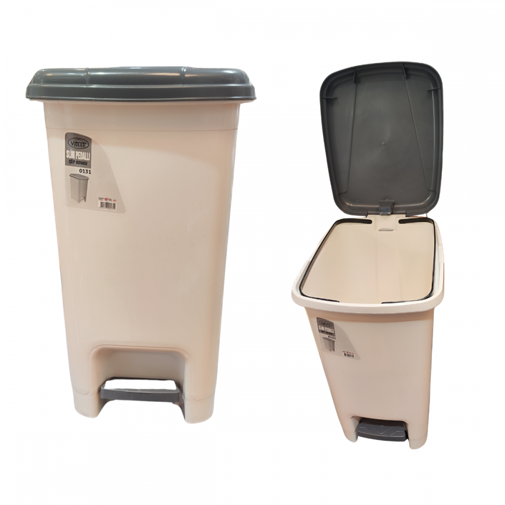 PAPELERA C/PEDAL 15 LTS BLANCA