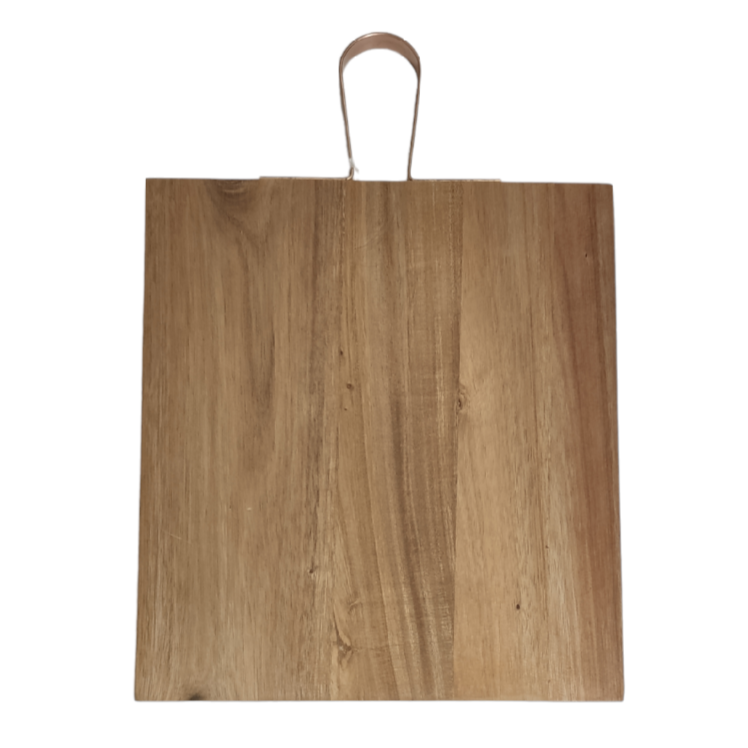 TABLA DE PICAR CON HERRAJE  - 32 x 29 x 1,5 CMS.