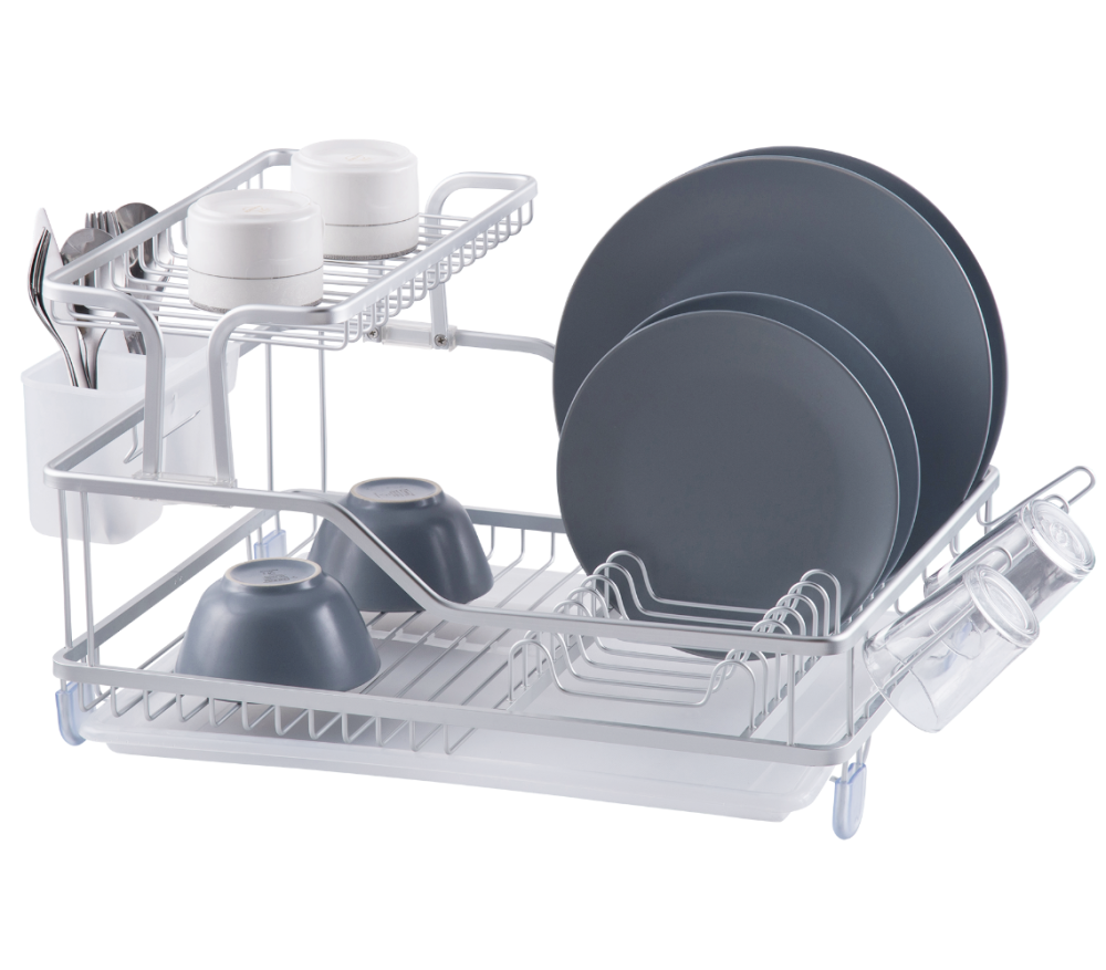 ESCURRIDOR PLATOS ALUMINIO 2 PISOS