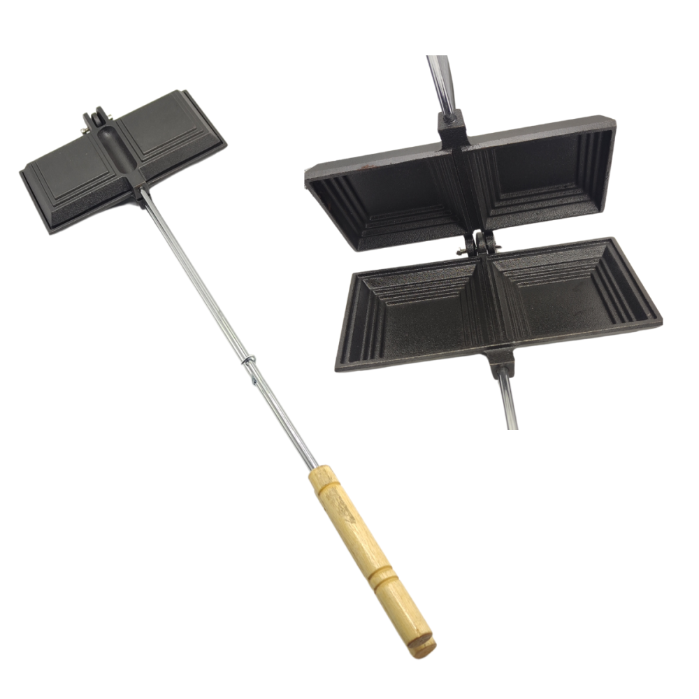 SANDWICHERA HIERRO 21X11 CM HIERRO MANGO MADERA