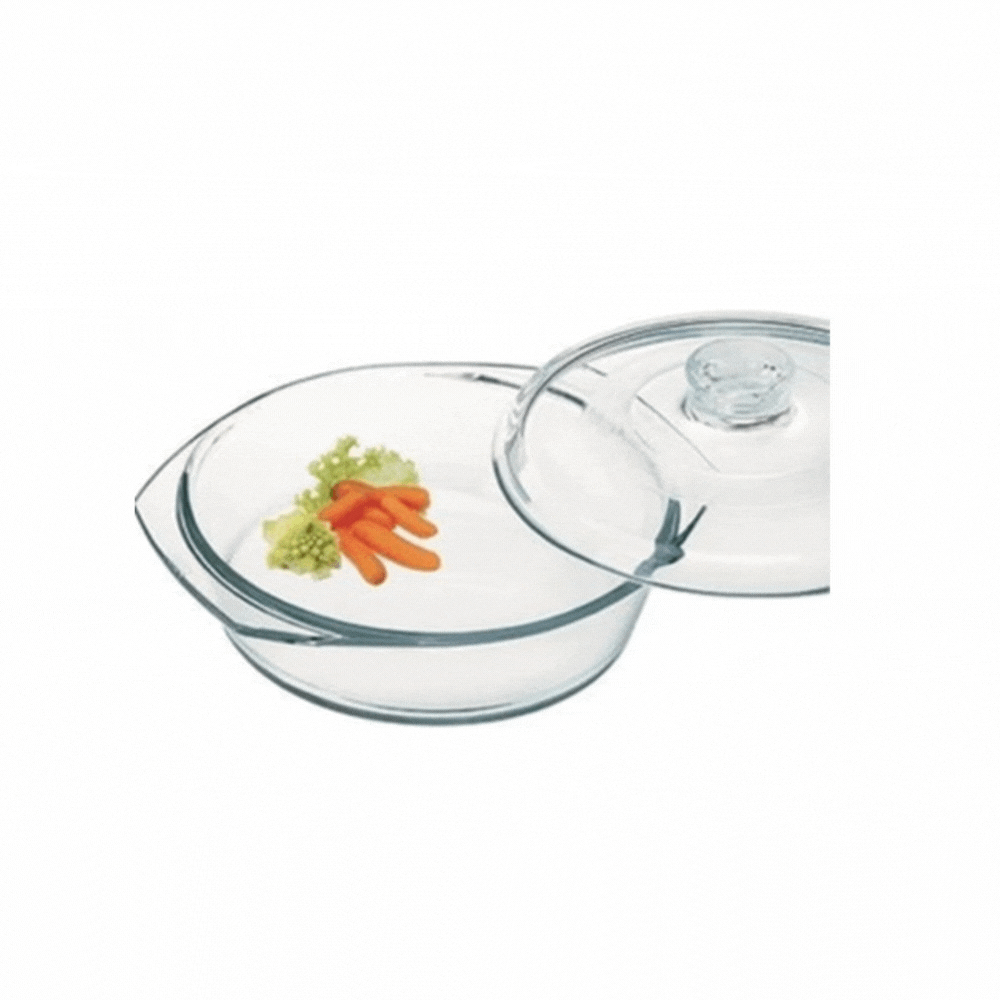 CACEROLA REDONDA CON TAPA CON BOTON 18.2 x 5.6 CMS.