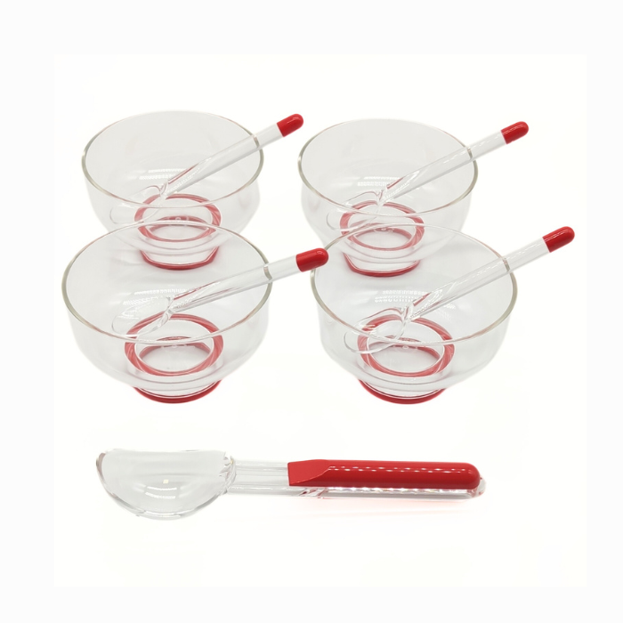 SET COPETA + CUCHARA  - 4 COMP + 4 CUCHARA + CUCHARA HELADO
